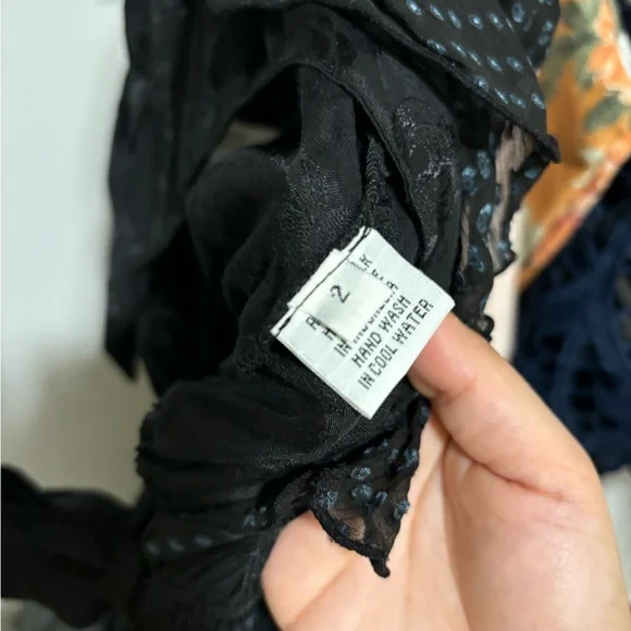 Vintage Y2K RARE Buddhist Punk Black Ruffle Tie Jacket NWT - Picture 8 of 8